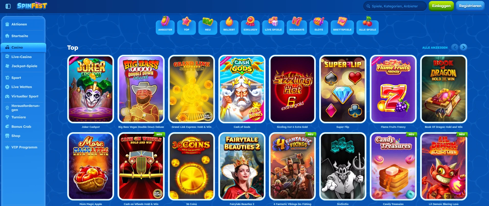 Vielfalt der spiele und wetten im Spinfest casino Vielfalt der spiele und wetten im Spinfest casino